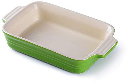 LVUNZJCA Fuente para Hornear de Cerámica Bandeja de la Torta 2 Piezas rectangulares de cerámica Bandeja de Horno Binaural Comedor Bandeja de Horno Tabla de Queso(C)