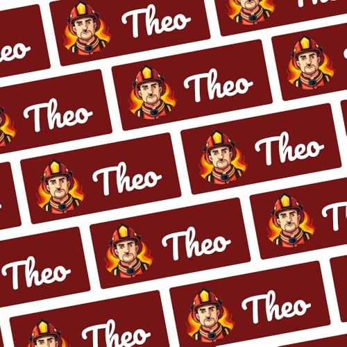 Namensaufkleber Kinder wasserfest (125 Sticker) – Aufklebernamen für Textilien und Kleidung – Ideal für Schule und Kindergarten – Waschfest, Spülmaschinengeeignet, 30 x 13 mm
