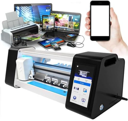 CYMYYDS Intelligenter Displayschutzfolienschneider mit 5,5-Zoll-Touchscreen, Handy-Folienschneidemaschine, 15 Sekunden schnelles und präzises Schneiden, unterstützt DIY-Rückseitenfolie