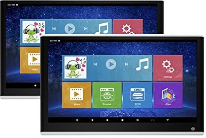 Reposacabezas del coche, Monitor for reposacabezas de 13,3 pulgadas, pantalla táctil IPS, entretenimiento for el asiento trasero del coche, reproductor de vídeo 4K for vehículos, pantalla con espejo,