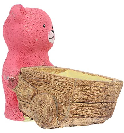 BESPORTBLE Bären-blumentopf Aus Resin Cartoon-blumentopf Bären-Design-übertopf Kreativer Pflanztopf Für Zimmerpflanzen Garten Und Wohnzimmerdeko