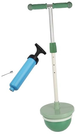 APLVFFZH Pogo Stick per Bambini, Dispositivo di Salto Regolabile per Fitness E Gioco, Verde