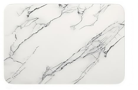 Alfombrilla de baño de Piedra de diatomita, Alfombra de baño Antideslizante de rápido PU Alfombra de baño Absorbente Alfombra de Sauna higiénica Lavables antibacteriana, 60x40 cm (Blanco)