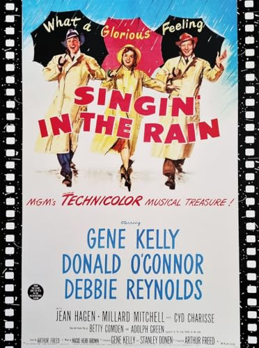 KUSTOM ART Poster Decorativo da Parete Serie Locandine Film Celebri Singin' In The Rain Stampa su Cartoncino 40x30cm Senza Cornice