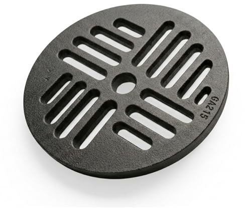 Rejilla de cenizas de hierro fundido circular | Repuesto universal para estufas de leña, termochimeneas y hornos | Grosor 1 cm, ventilación optimizada | Diámetro 21,5 cm