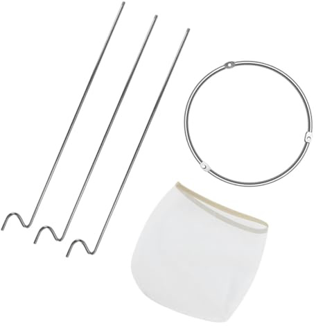 Alipis Filtro con Supporto in Acciaio Inossidabile e Sacchetto Filtro Riutilizzabile Maglia Fine per Marmellate Latte di Soia Tè al Latte e Caffè Sacchetto Filtrante Multiuso per Bevande