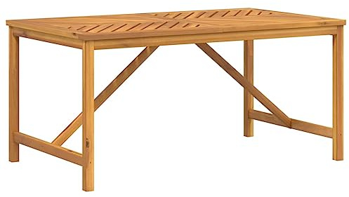 Mokuyary Garten-Esstisch 150x90x74 cm Massivholz Akazie Gartentisch Balkontisch Esstisch, Outdoor Tisch Partytisch für Garten Terrasse Balkon