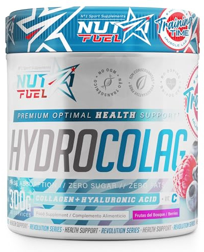 Colageno Hidrolizado En Polvo Con Vitamina C Acido Hialuronico Magnesio Colageno Para Piel Articulaciones Huesos Recuperacion Muscular Suplemento Frutas rojas 300g