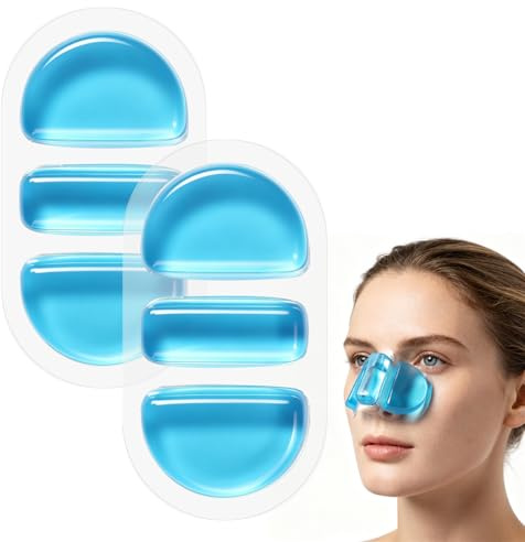 2PCS Ice Packs for Nose Reusable Gel Compress Nose Cooling Cold Therapy Pack for Swelling, Inflammation and Sinus Relief - Blue