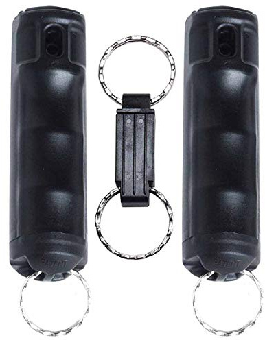Zarc Vexor Police Strength Pepper Spray Gel 2 Pack – Flip-Top Safety Grip with Black Case & Finger Grip – Quick Release Key Ring – 20+ Bursts with 10–12 Ft Range – Compact Personal Safety Spray