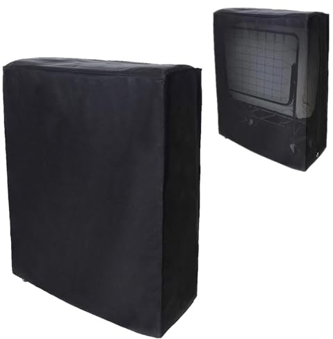 Klappbar Relax-Liegestuhl Abdeckung, Wasserdicht, Winddicht, UV-Beständiges, Schwerlast 210T Oxford Gewebe Schutzhülle für Gartenliege Sonnenliege Relaxliegen (Schwarz) (102 * 33 * 104cm)