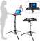 Laptop tripod，laptop stand adjustable height 17.7 to 42.7 inch with gooseneck phone holder, Portable projector stand tripod, Detachable Computer DJ Equipment Holder Mount