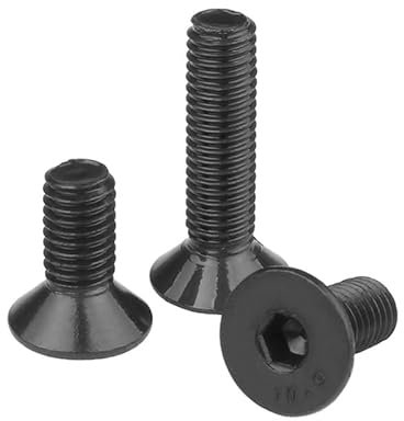 ORANXIN M4 x 16mm 60 Pcs Senkkopfschrauben Bolzen Klasse 10.9 Kohlenstoffstahl Hex Innensechskant Schrauben Flachkopf Maschine Inbusschrauben
