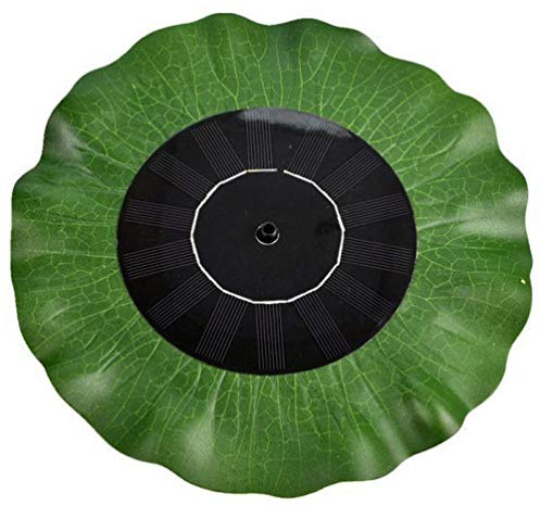 Hemoton Solar Powered Lotus Leaf Fountain 11.02 Inch Floating Water Pump for Outdoor Garden Pond Bird Bath and Patio Decoration