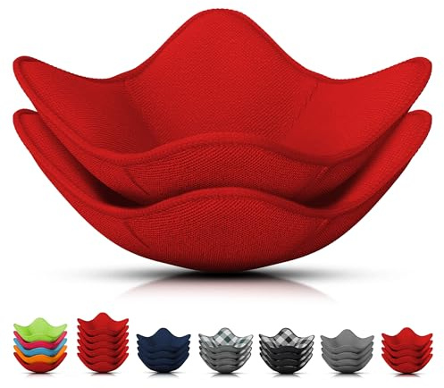 LIBERHAUS Microwave Bowl Holder, 2 Pack, Microfiber, 7.5 | Cozy bowl for hot food; padded layers for easier handling; soup, pasta, oatmeal and reheats; se