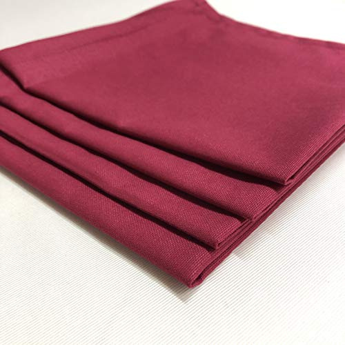 T&S SET 6 TOVAGLIOLI RIUTILIZZABILI DI STOFFA - PURO COTONE AL 100%- COLORE BORDEAUX PER USO QUOTIDIANO - MISURA 50X50 - IN OFFERTA - MADE ITALY