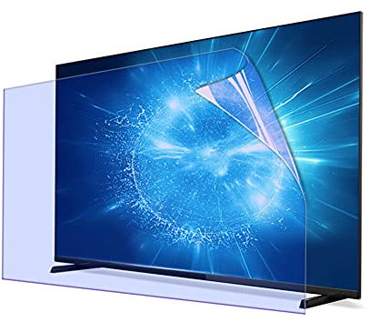 WSHA Anti-Blue Light TV Screen Protector 50-65 inch Anti Glare Filter Anti-Scratch Film for Frameless LCD/LED/OLED & QLED 4K HDTV,60inch