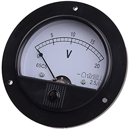 65C5 DC 0-20V compteur de panneau analogique rond Volt jauge de tension voltmètre analogique