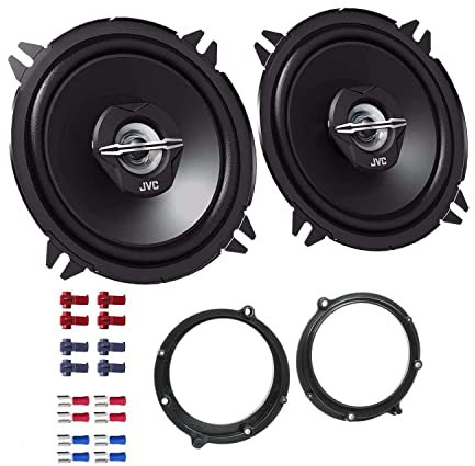 JVC CS-J520X Auto Lautsprecher Boxen 500 Watt 13 cm 2 Wege Koax kompatibel mit Audi A4 (B5) 1994-2001 Türen Front
