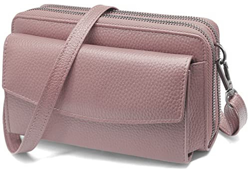 HNOOM Handytasche mit Geldbörse zum Umhängen RFID Schutz Geldbeutel Damen Handy Umhängetasche mit 18 Kartenfächer Crossbody Geldbörse Damen groß viele fächer Leder Passt Handy unter 6,9
