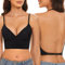 BH mit niedrigem Rücken für Frauen, Push-Up, tiefer V-Ausschnitt, tiefer rückenfreier Multiway-Träger, wandelbarer Draht-Hebe-BH