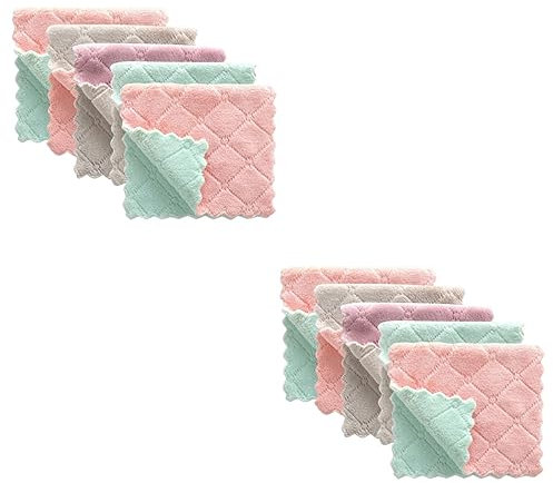 NIYANGLE Sembradora De Barriles De Whisky 10 Piezas Trapo De Limpieza Trapo para Fregar Platos Paño De Cocina Limpio Espesar