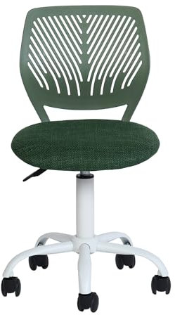 FurnitureR Schreibtischstuhl, ergonomischer Drehstuhl ohne Armlehnen, höhenverstellbarer Bürostuhl mit Rollen, komfortabler Arbeitsstuhl für Home Office, Schlafzimmer und Arbeitszimmer