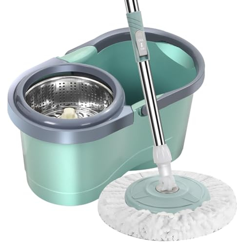 Serpillère essoreuse avec essoreuse, serpillère de nettoyage humide et sèche, économise du travail avec essoreuse pour salon, cuisine, balcon, bureau