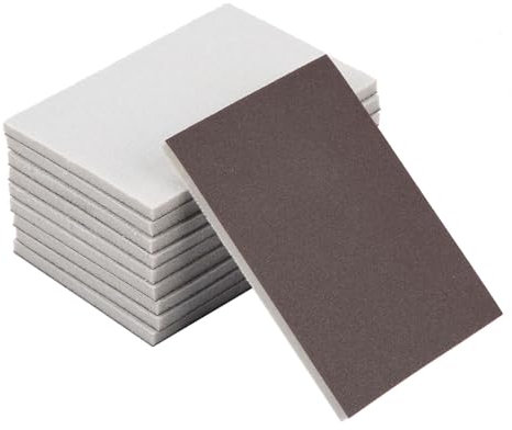 Schleifpapier, Körnung 240, Polierter Schwamm für Quadratisches Schleifpapier, Grau, Rot, 120, 10 Stück Schleifschwämme (240#)