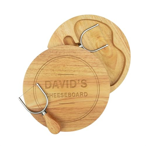 Personalised Engraved Cheeseboard Set | 40th Birthday Gifts For Men Him | Presents For Husband Brother Friend | Unique 50th Birthday Gift For Cheese Lover