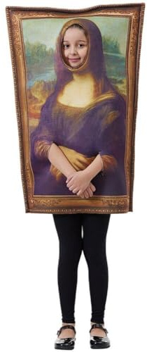 Costume De Peinture Mona Lisa pour Enfants, Costume De Peinture Mona Lisa, Cadre Célèbre Médiéval, Tenue De Peinture pour Halloween Cosplay