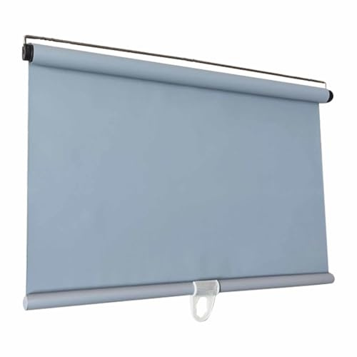 Blackout Roller Blinds, No-Drill Retractable Sunshades, 32/40/60/72/80/100/125/137/150cm Roller Blinds with Suction Cups, Temporary Blinds, Portable Lightweight Curtains,Grey-87x150cm/34x59in