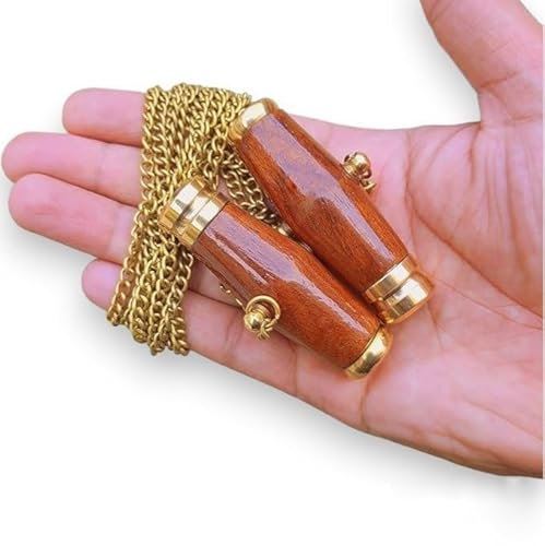 ANTIQLICIOUS Paar Paare Kaleidoskop Holz & Messing Anhänger Kaleidoskop für Ihre Liebe Oneby Art Geschenk Dekor