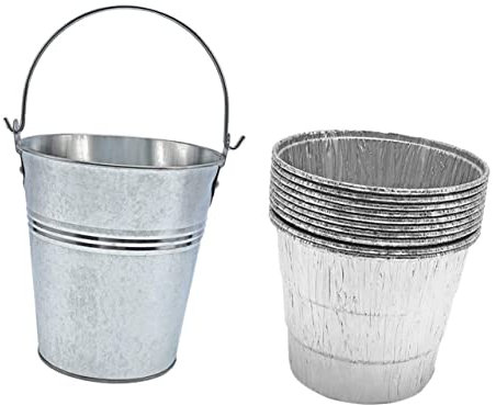CANIGHT Grill-fetteimer Mit Einweg-folieneinlagen Fett-abtropfbehälter Grill Aus Eisen Großes Fassungsvermögen Leicht Zu Reinigen