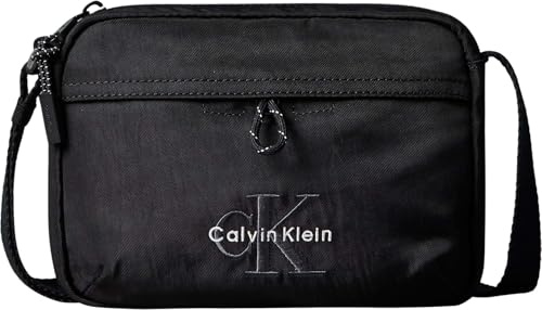 Calvin Klein Uomo Borsa a Tracolla Bold Camera Bag con Logo, Nero (Black), Taglia Unica