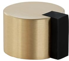 EVI Herrajes Butée adhésive pour porte de sol Ø28 x 20 mm Laiton avec caoutchouc de protection Pour intérieur et extérieur Protecteur de porte 04019328LMT
