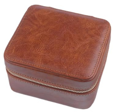 Caja de reloj de moda con funda de almohada, caja de presentación para reloj de pulsera, 2 ranuras, estuche de joyería