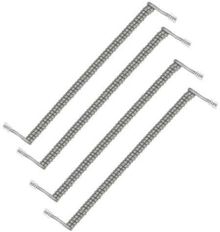 PATIKIL 4 Pack Fil Téléphonique Pour Poste Fixe, 5.9 Pieds (Enroulé 0.98 Pied) RJ9/RJ10 4P4C Fil De Combiné Téléphonique Universel Câble Téléphone Pour Accessoire De Combiné, Transparent