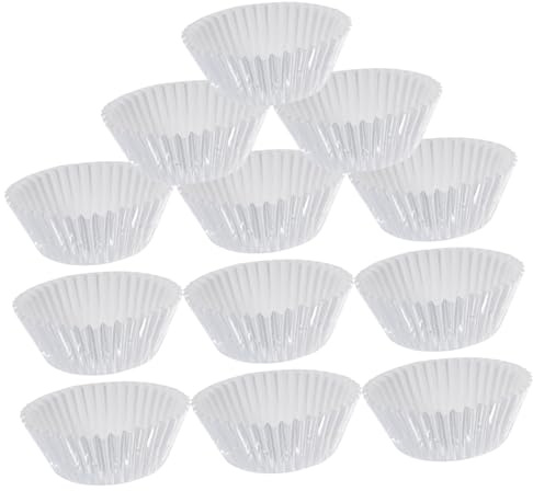 FUNNETOYU 100 Pezzi Pirottini in Alluminio Spesso per Mini Cake e Cupcake Stampo da Forno per Muffin e Dolci Usa e Getta per Feste e Speciali