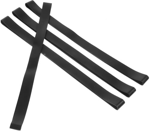 KOCKSHION Lot de 4 Bandes Élastiques en Silicone Noir 30X18 CM pour Fixation Serviettes et Poubelles sur Chaises de Plage Extensibles et Résistantes Accessoires Essentiels pour Croisière