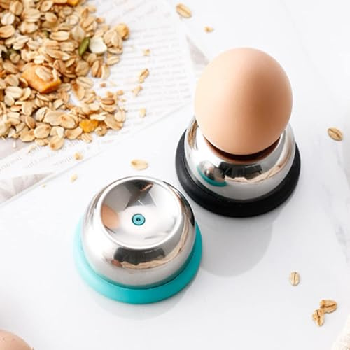 Egg Piercer, Stainless Steel Egg Piercer for Hard-Boiled Eggs, Manual Egg Puncher for Home Use (Black+Blue)