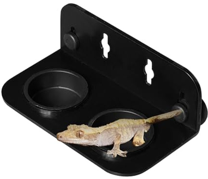 Matskål För Reptiler | Geckovattenskål med Sugpropp,Lättvikts Reptilskål För Leopardgecko Landkrabba Kameleont