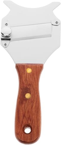 OSOLADY Trancheuse à Fromage Manuelle Manche en Bois Naturel, Lame Droite pour Truffes, Fromage et Chocolat, Outil de Coupe Cuisine Polyvalent, 1 Pièce, pour Chefs et Usage Domestique