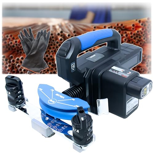 Kit di piegatubi elettrici per tubi in rame morbido con capacità di curvatura a 90°, ideale per applicazioni di condizionamento e refrigerazione