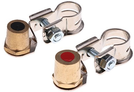 2pcs Estensore Connettore Clip Morsetto Batteria Positivo Negativo Auto