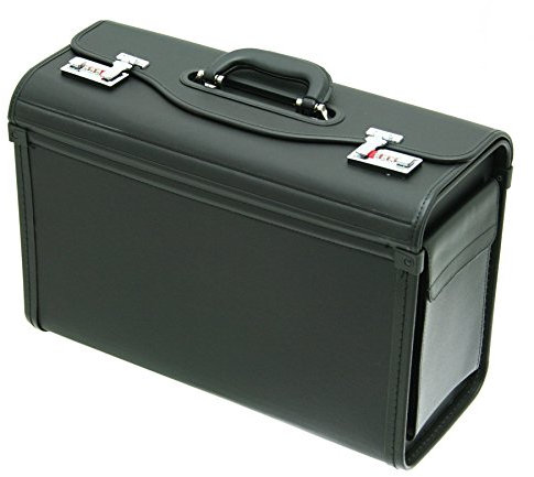 Bowatex Aktenkoffer Pilotenkoffer 49 x34x21 Groß Schwarz Davidts
