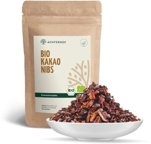 Kakaonibs Bio 1kg | aus der Criollo Kakao-Bohne | ohne Süßungsmittel | für Schokomuffins, Schokoglasuren, eine heiße Schokolade & als Zugabe in Porridges, Müslis & Co | vom Achterhof