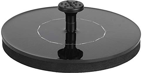 Solar Springbrunnen Pumpe, 1,4W Solarbetriebene Teichpumpe mit 4 Düsen, 180L/h Kreisförmige Wasserpumpe für Garten, Pool, Teich, Aquarium