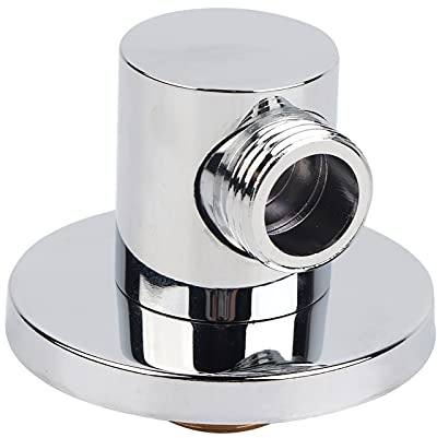 1/2 Shower Hose Connector, Round Wall Union Supply Elbow Outlet Spout Wall Mounted Bathroom Accessories