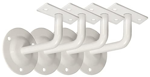 Handlaufhalter Set 4 Stück HLH 1105 Weiss gerade Auflage Handlaufträger Stütze